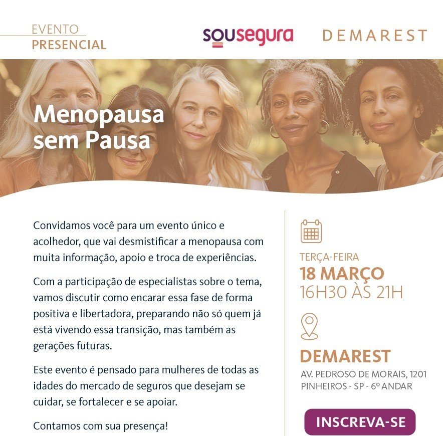 Veja como se inscrever em novo evento da Sou Segura