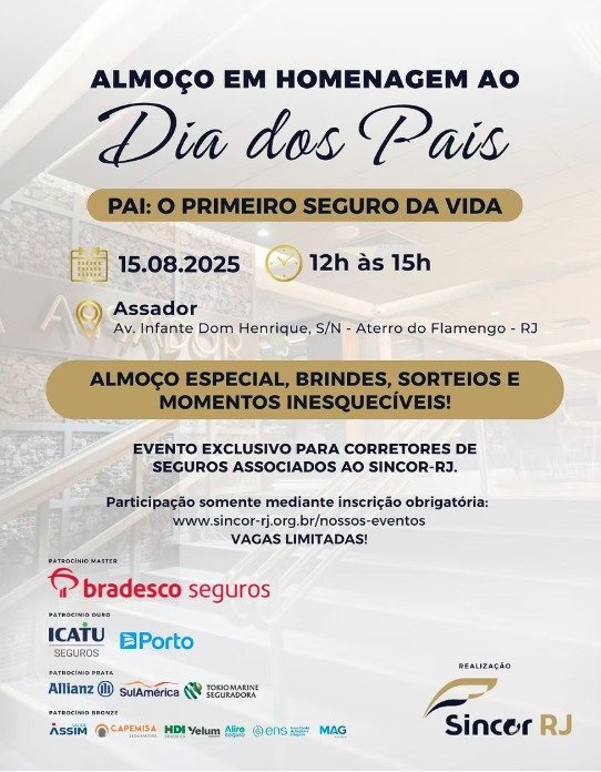 Sincor-RJ promove almoço em homenagem ao “Dia dos Pais”